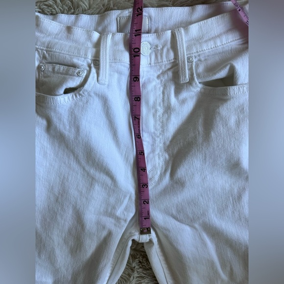Mother Denim High Waisted Rider Ankle Jeans in Fairest Of Them All White Size 25 - Picture 8 of 15
